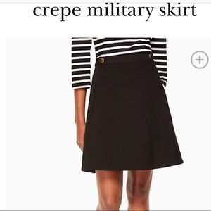 Kate Spade Crepe Military Skirt